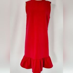 Vineyard Vines Girls red dress with bottom ruffle size xl-16